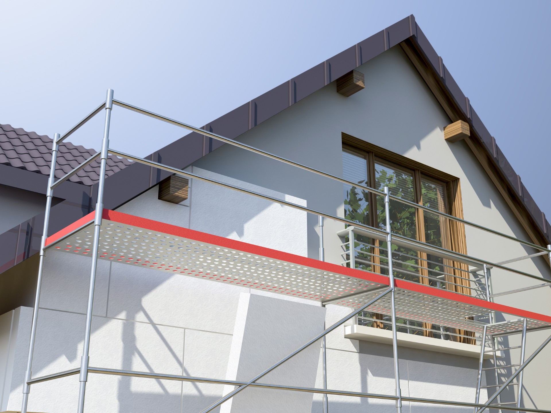 Maison rénovée avec isolation thermique par l’extérieur